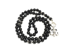 Black Obsidian Necklace with Interchangeable Sterling Silver Pendants