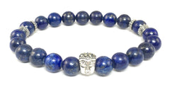 Lapis Bracelet with Sterling Silver Buddha