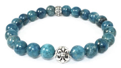 Apatite Bracelet with Sterling Silver Fleur-De-Lis