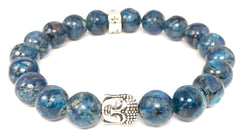 Kyanite Bracelet with Sterling Silver Buddha